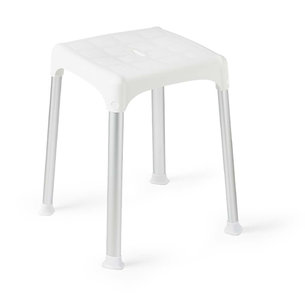 Eezzy Bad en douchestoel - Wit / Zilver - Kunststof - 30.5 x 30.5 x 42 cm Eezzy Bad en douchestoel - Wit / Zilver - Kunststof - 30.5 x 30.5 x 42 cm