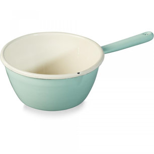 Emaille steelpan met schenktuitje TIFFANY VINTAGE - Turquoise - Ø 16 cm Emaille steelpan met schenktuitje TIFFANY VINTAGE - Turquoise - Ø 16 cm