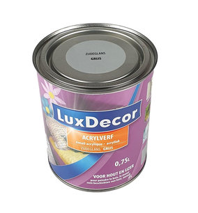 Lux Decor Lak Zijdeglans - Grijs - 750 ml - Hout & ijzer Lux Decor Lak Zijdeglans - Grijs - 750 ml - Hout & ijzer