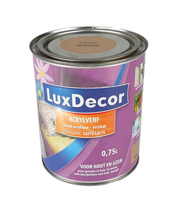 Lux Decor Lak Zijdeglans - Lichtbruin - Caffe Latte - 750 ml - Hout & ijzer Lux Decor Lak Zijdeglans - Lichtbruin - Caffe Latte - 750 ml - Hout & ijzer