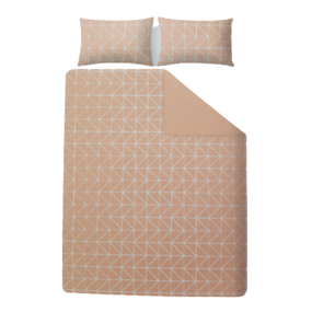 Dekbedovertrek ANOUK - Roze / Wit - Tweepersoons - 240 x 200 cm + 2 kussensloop 60 x 70 cm Dekbedovertrek ANOUK - Roze / Wit - Tweepersoons - 240 x 200 cm + 2 kussensloop 60 x 70 cm
