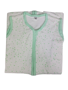 Baby slaapzak - Wit / Groen - Katoen - 90 cm Baby slaapzak - Wit / Groen - Katoen - 90 cm