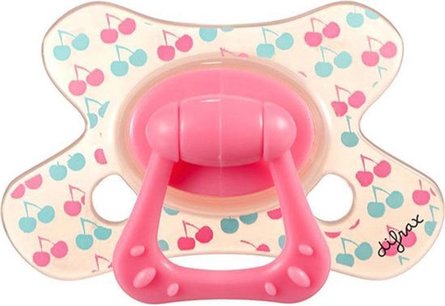 Difrax Fopspeen Dental 12+ maanden - Transparant / Roze - Kersen Difrax Fopspeen Dental 12+ maanden - Transparant / Roze - Kersen