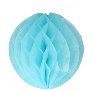 Honeycomb Pompom Rond - Blauw - Papier - 30 cm Honeycomb Pompom Rond - Blauw - Papier - 30 cm