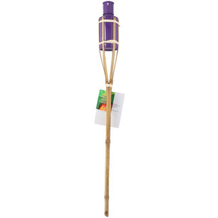 Bamboe tuinfakkel 60 cm - Paars- Tuindecoratie / tuinverlichting - Paarse oliefakkels navulbaar Bamboe tuinfakkel 60 cm - Paars- Tuindecoratie / tuinverlichting - Paarse oliefakkels navulbaar