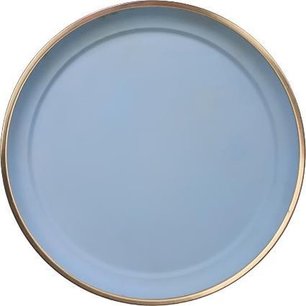 Decoratie bord / dienblad - ARIANNE - Blauw / Zilver - Metaal - ⌀ 34.5 cm Decoratie bord / dienblad - ARIANNE - Blauw / Zilver - Metaal - ⌀ 34.5 cm