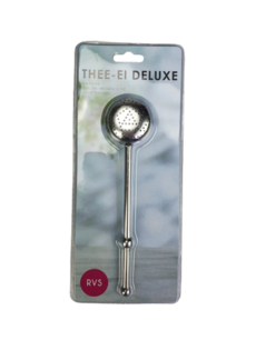 Thee ei / Theefilter deluxe - Zilver - Roestvrij staal - 19 cm Thee ei / Theefilter deluxe - Zilver - Roestvrij staal - 19 cm