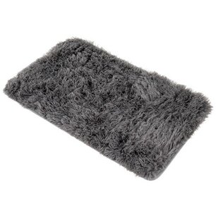 Badmat SELENA - Donker Grijs - Fluffy - 50 x 80 cm  Badmat SELENA - Donker Grijs - Fluffy - 50 x 80 cm