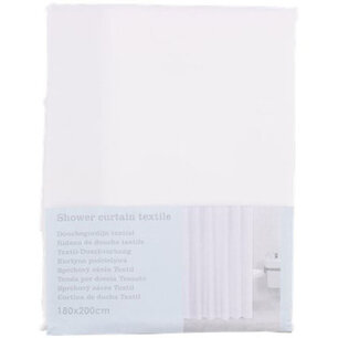 Douchegordijn - Wit - Polyester - 180 x 200 cm
