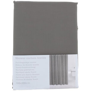 Douchegordijn - Grijs - Polyester - 200 x 180 cm