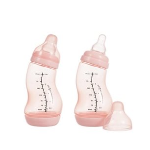 Difrax Babyfles anti-koliek Natural 170 ml 2 stuks - Roze Difrax Babyfles anti-koliek Natural 170 ml 2 stuks - Roze