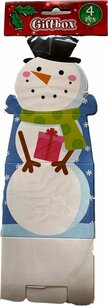 Giftbox - Sneeuwpop - Papier - 4 stuks