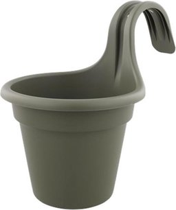 Bloempot met beugel JAXON - Olijf Groen - Kunststof - 18 cm Bloempot met beugel JAXON - Olijf Groen - Kunststof - 18 cm