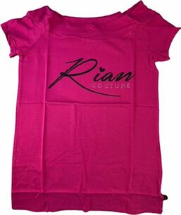 Rian Couture T-shirt - Roze - Dames - Katoen Maat L Rian Couture T-shirt - Roze - Dames - Katoen Maat L