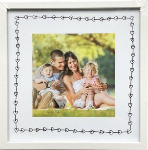 Fotolijst REINA - Wit - Hout / Glas - 20 x 20 cm