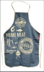 Barbecue Schort - Blauw / Wit - Polyester / Katoen - 60 x 84 cm Barbecue Schort - Blauw / Wit - Polyester / Katoen - 60 x 84 cm