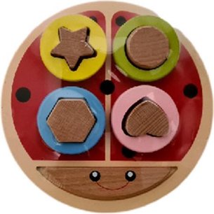 Houten speelgoed - Puzzel - Kinderpuzzel - Rood - Lieveheersbeestje - 10+ Maanden- Educatief - ø 18 x h 4 cm Houten speelgoed - Puzzel - Kinderpuzzel - Rood - Lieveheersbeestje - 10+ Maanden- Educatief - ø 18 x h 4 cm