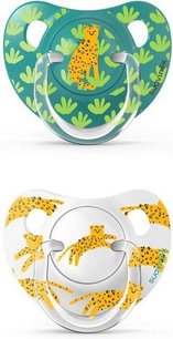 Suavinex fopspeen - Tijgers - Wit - Groen - Silicone - Anatomische fopspeen - 0-6 maanden - Duo van 2 fopspenen Suavinex fopspeen - Tijgers - Wit - Groen - Silicone - Anatomische fopspeen - 0-6 maanden - Duo van 2 fopspenen