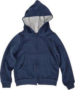 Kinder vest met capuchon - Lichte stof - Hoodie - Sweatvest - Donkerblauw - Katoen - Maat 122/128 Kinder vest met capuchon - Lichte stof - Hoodie - Sweatvest - Donkerblauw - Katoen - Maat 122/128