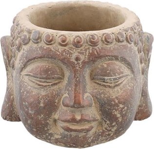 Boeddha Bloempot - Brons / Roodbruin - Cement - 12 x 12 x 9 cm Boeddha Bloempot - Brons / Roodbruin - Cement - 12 x 12 x 9 cm