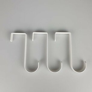 Metalen Deurhaken - Wit - Metaal - Set van 3