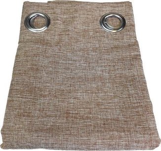 Gordijn met ringen MIGUEL - Taupe - Polyester - 140 x 240 cm - Verduisterend Gordijn met ringen MIGUEL - Taupe - Polyester - 140 x 240 cm - Verduisterend