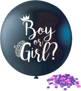 Gender Reveal Party Ballon - BOY - Zwart / Wit - Natuurlijk Rubberlatex - 1 Stuk Gender Reveal Party Ballon - BOY - Zwart / Wit - Natuurlijk Rubberlatex - 1 Stuk