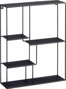 Asymmetrisch Wandvak REUBEN - Zwart - Industrieel - Metaal - 40 x 12 x 50 cm Asymmetrisch Wandvak REUBEN - Zwart - Industrieel - Metaal - 40 x 12 x 50 cm