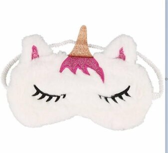 Slaapmasker - Sleep Well - Met ogen - pluche - Wit