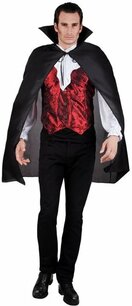 Halloween Vampire Cape Luxe Zwart (120 cm) Halloween Vampire Cape Luxe Zwart (120 cm)