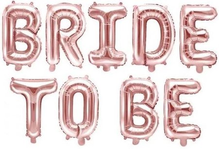 Bride To Be - Folieballon Slinger - Rosegoud - 10 Meter - Feest - Trouwen Bride To Be - Folieballon Slinger - Rosegoud - 10 Meter - Feest - Trouwen