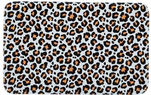 XL Badkamermat PANTER - Zwart / Wit / Oranje - Polyester - 75 x 45 cm XL Badkamermat PANTER - Zwart / Wit / Oranje - Polyester - 75 x 45 cm