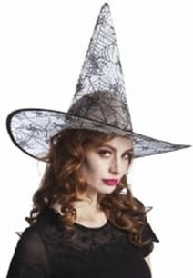 Heksenhoed - Kindermaat - Heksen - Halloween - Zwart / Spinnenweb Heksenhoed - Kindermaat - Heksen - Halloween - Zwart / Spinnenweb