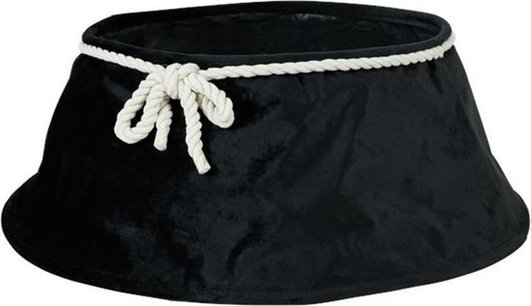 Velvet Kerstboomrok - Zwart / Wit - Zacht Velvet - Kerstboom Mand - Polyester - Ø 40 x 60 x 25 cm Velvet Kerstboomrok - Zwart / Wit - Zacht Velvet - Kerstboom Mand - Polyester - Ø 40 x 60 x 25 cm