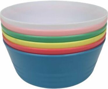 Kinder snack bakjes BOBBY - Schaaltjes - Kommen - Picknicken - Camping - Feest - Multicolor - Kunststof - Ø12 cm - 6 stuks Kinder snack bakjes BOBBY - Schaaltjes - Kommen - Picknicken - Camping - Feest - Multicolor - Kunststof - Ø12 cm - 6 stuks