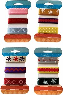 Kerst lint - Assorti - Set van 4 Kerst lint - Assorti - Set van 4