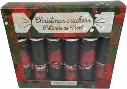 Christmas Crackers - Party Crackers - Mini Kerstmis Spel - Kerstspel - Wie ben ik - Kerst Musthave - Rood / Zwart - Set van 6 Christmas Crackers - Party Crackers - Mini Kerstmis Spel - Kerstspel - Wie ben ik - Kerst Musthave - Rood / Zwart - Set van 6