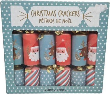 Luxe Christmas Crackers Rood / Blauw | Party Crackers | 30 cm - 6 stuks | Kerst spel cadeau's - Familie Kerstspel - Wie ben ik Luxe Christmas Crackers Rood / Blauw | Party Crackers | 30 cm - 6 stuks | Kerst spel cadeau's - Familie Kerstspel - Wie ben ik