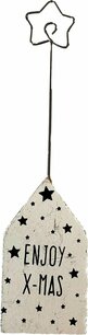 Kerstkaart houder - Enjoy X-Mas print - Met glitters - Multicolor Kerstkaart houder - Enjoy X-Mas print - Met glitters - Multicolor