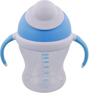 Baby drinkbeker / limonadebeker - Blauw / Transparant - Kunststof - 200 ml Baby drinkbeker / limonadebeker - Blauw / Transparant - Kunststof - 200 ml