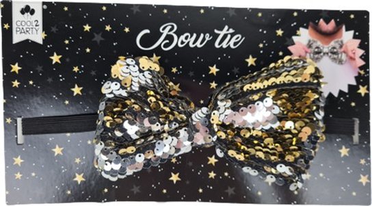 Pailetten Bow Tie - Goud / Zilver - Kerst - Oud en Nieuw - Vlinderdas - Strik - One Size Pailetten Bow Tie - Goud / Zilver - Kerst - Oud en Nieuw - Vlinderdas - Strik - One Size