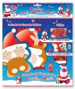Maak je eigen maskers Rendier & kerstman kerstmasker - Kerst Cadeau Knutselen - Pakket Set kinderen - Rood Maak je eigen maskers Rendier & kerstman kerstmasker - Kerst Cadeau Knutselen - Pakket Set kinderen - Rood