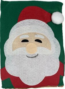 Cadeau zak Santa Claus - Groen - Vilt - 90 x 60 cm - Kerst - Nu ook met 3D effect - Vanaf 3 jaar Cadeau zak Santa Claus - Groen - Vilt - 90 x 60 cm - Kerst - Nu ook met 3D effect - Vanaf 3 jaar