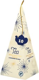 Kerst Piramide Thee - Ginger Lemon Grass Flavour - Creme - 10 Theezakjes - Cadeau Kerst Piramide Thee - Ginger Lemon Grass Flavour - Creme - 10 Theezakjes - Cadeau