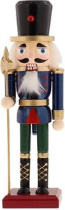 Kerst Decoratie Notenkraker - Blauw - Hout - 8.5 x 6 x 25 cm Kerst Decoratie Notenkraker - Blauw - Hout - 8.5 x 6 x 25 cm