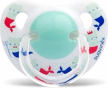 Suavinex fopspeen - Pacifier Anatomical - Latex - Green Mermaids - Blauw / Wit - 6-18 Maanden Suavinex fopspeen - Pacifier Anatomical - Latex - Green Mermaids - Blauw / Wit - 6-18 Maanden