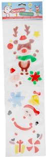 Gel Raamstickers Kerst - Rendier / Kerstman - Multicolor - Gel - Herbruikbaar - 49 x 16 cm Gel Raamstickers Kerst - Rendier / Kerstman - Multicolor - Gel - Herbruikbaar - 49 x 16 cm