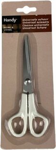 Universele Schaar - Wit / Zilver - Kunststof / Metaal - l 15,5 cm - Set van 2 Universele Schaar - Wit / Zilver - Kunststof / Metaal - l 15,5 cm - Set van 2