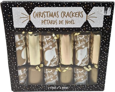 Christmas Crackers - Party Crackers - Mini Kerstmis Spel Luxe - Kerstspel - Wie ben ik - Kerst Musthave - Goud - Set van 6 Christmas Crackers - Party Crackers - Mini Kerstmis Spel Luxe - Kerstspel - Wie ben ik - Kerst Musthave - Goud - Set van 6