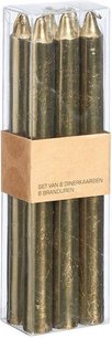 Dinerkaarsen - Paraffine - Goud - 270 x 31 mm - Set van 6 Dinerkaarsen - Paraffine - Goud - 270 x 31 mm - Set van 6